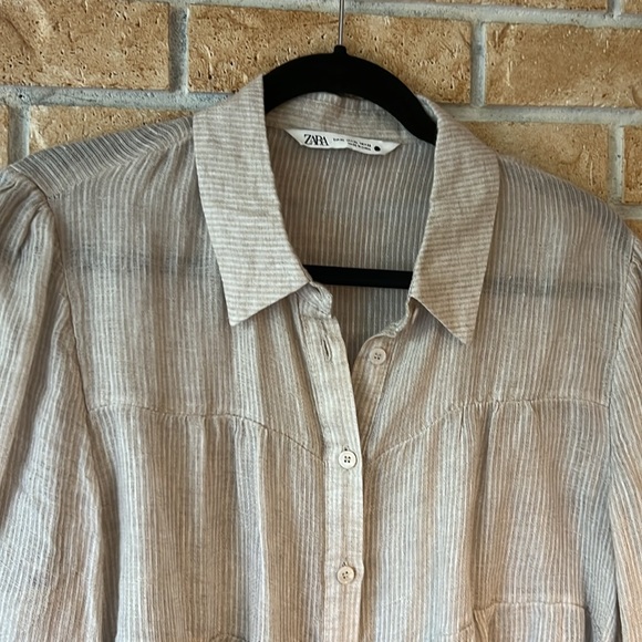 Zara Tiered Striped Shirt - Picture 3 of 7